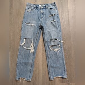 Altar'd State Sky Blue Denim Pants - 27 - Preloved